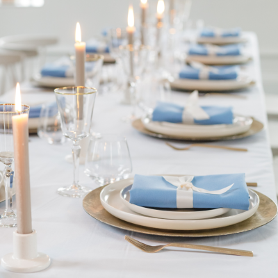 servet ijsblauw geschikt voor decoratie bruiloft en 21-diner