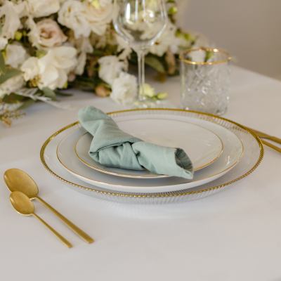 servet olijfgroen bruiloftdecoratie