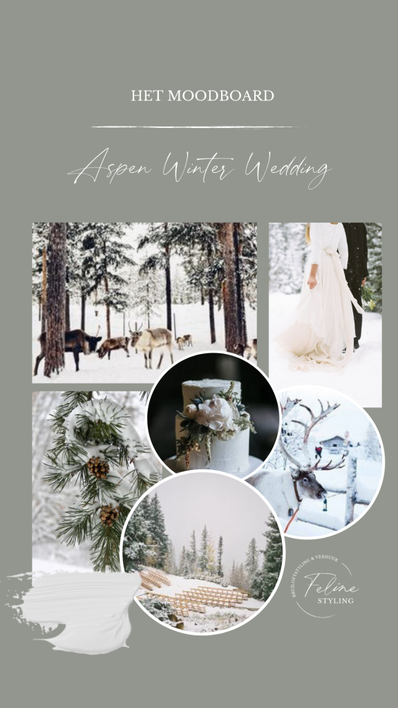 moodbord bruiloft winter wedding