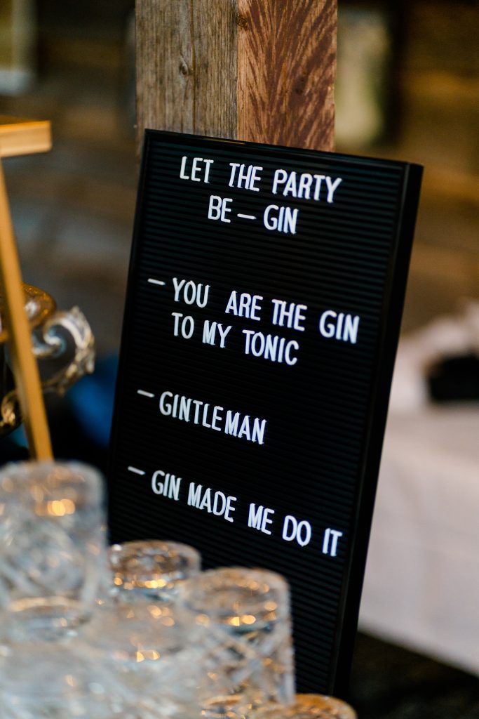 gin bar tonic bruiloft aankleding versiering leuke ideeen