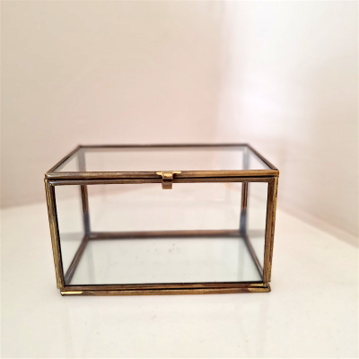 ringendoosje goud box glas geschikt voor bruiloft trouwringen