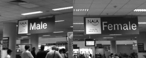 Säkerhetskontrollen på flygplatsen i Manilla