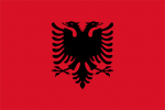 albaniens-flagga