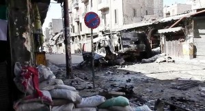Bombat Aleppo, Syrien