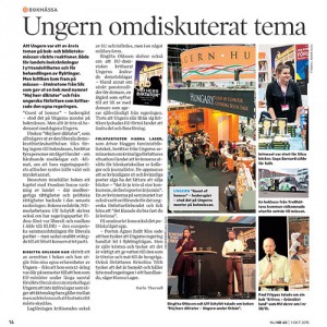 NU-artikel om Ungern på Bokmässan