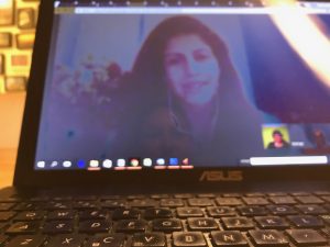 Google hangout med Golnaz Hashemzadeh Bonde