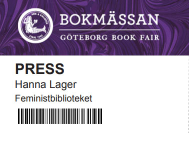 Pressbadge bokmässan