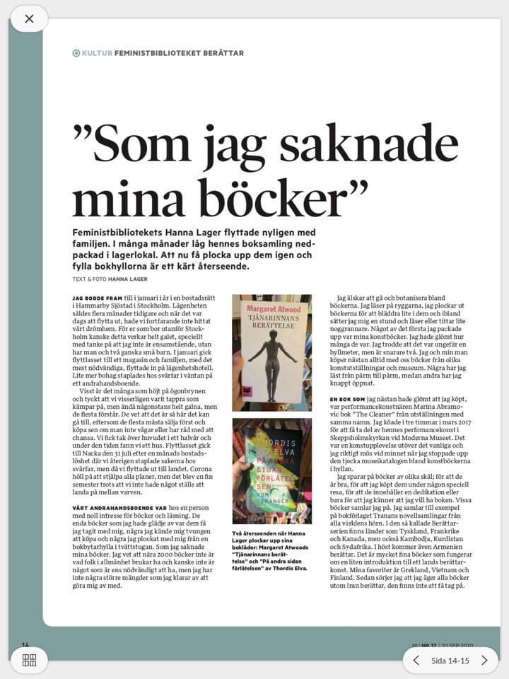 Mina böcker i Tidningen Nu