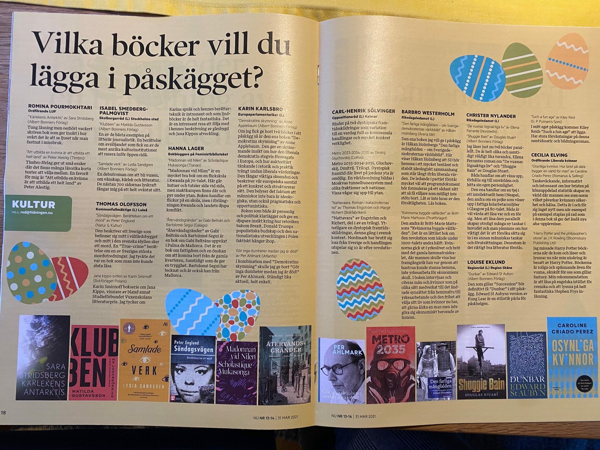 Böcker i Tidningen Nu påsken 2021