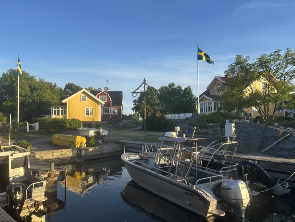 Sveriges flagga på Landsort