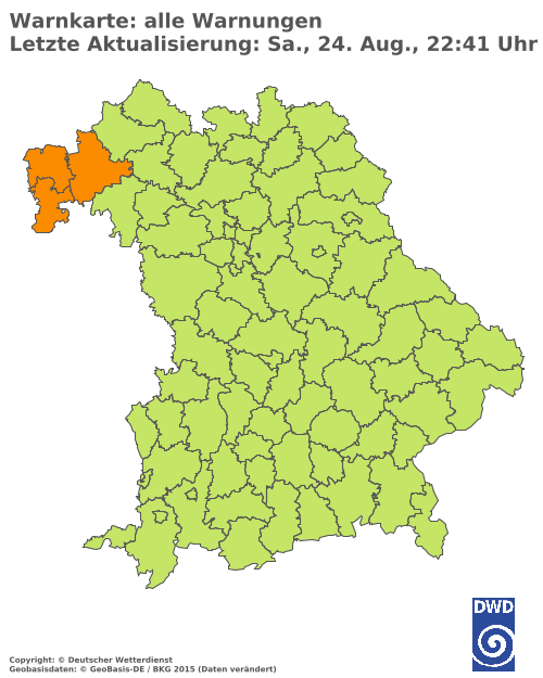 Aktuelle Wetterwarnungen für  Eichstätt