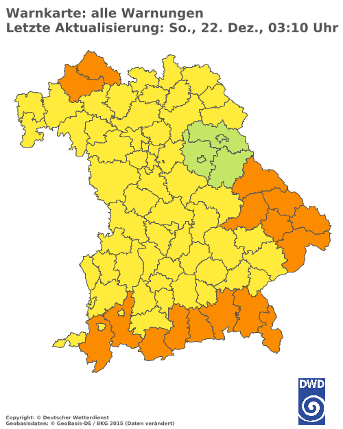 Aktuelle Wetterwarnungen für  Eichstätt