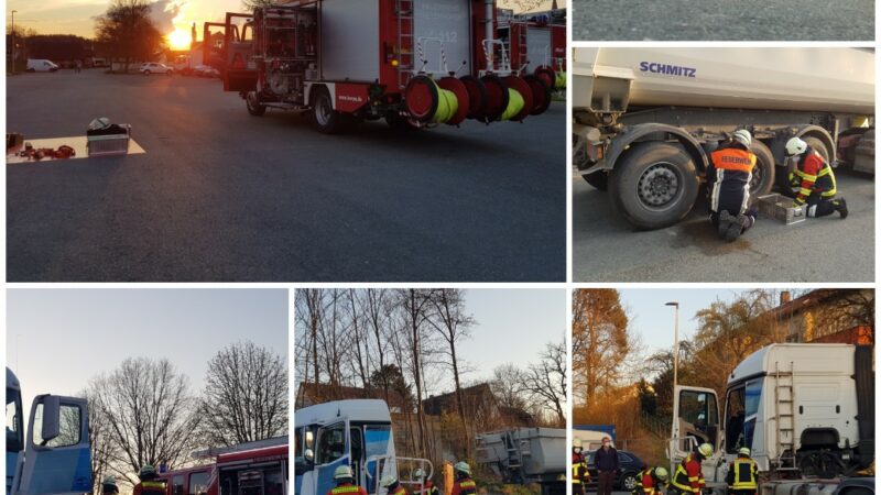 Übung: Technische Rettung am LKW