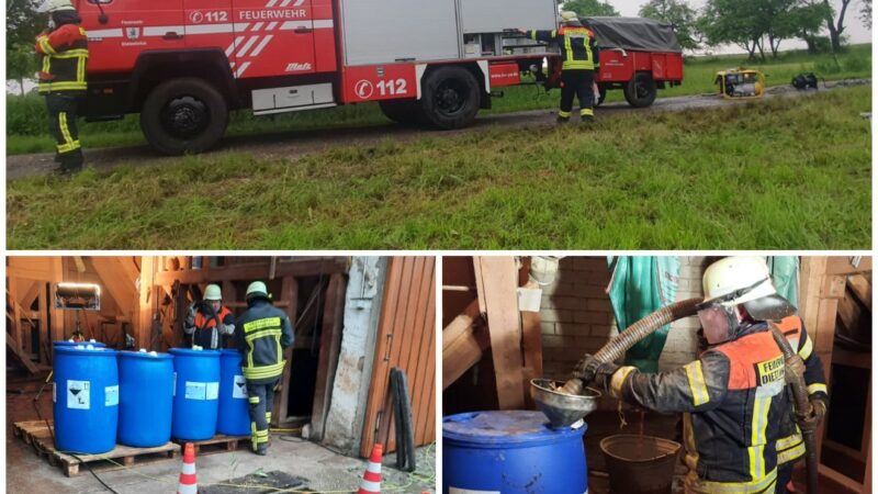 09.06.2021 Starkregen lässt Heizöltank aufschwimmen