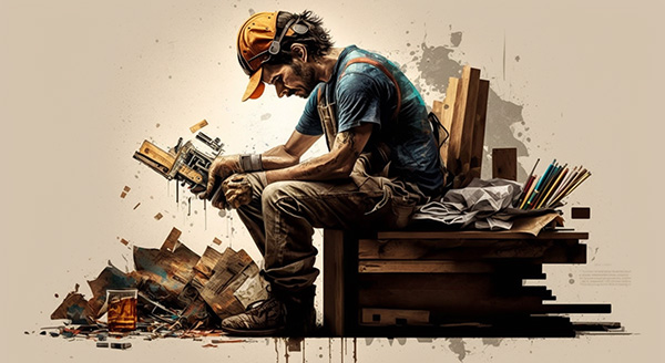 hard workiung carpenter