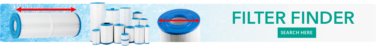 hot tub filter finder button