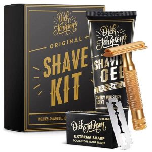 Dick Johnson Shave Kit – komplett rakkit med borste, kniv och aftershave.