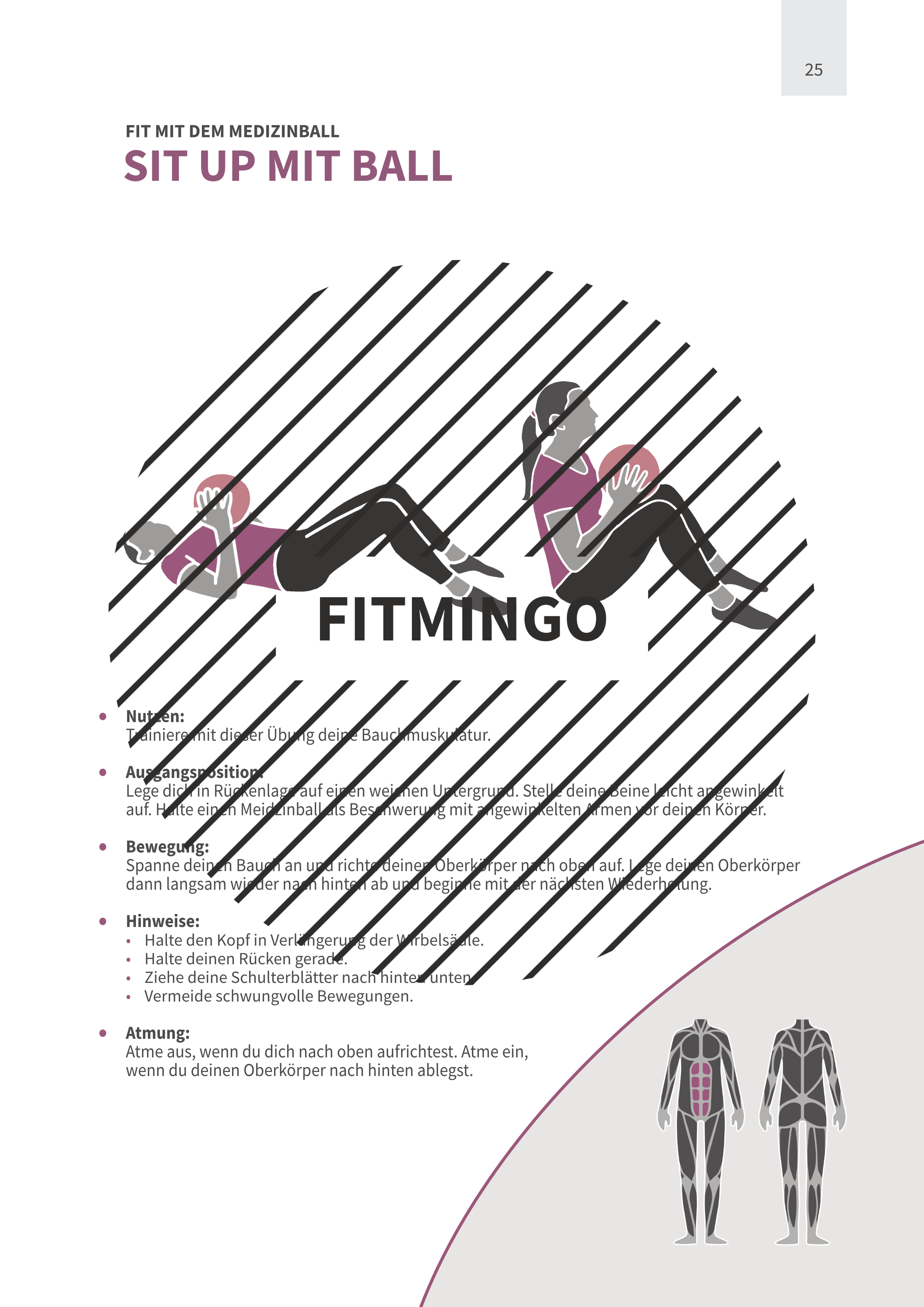 eBook - Medizinball Sit Up mit Medizinball