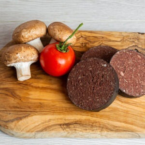 Black pudding by butchers in Arbroath