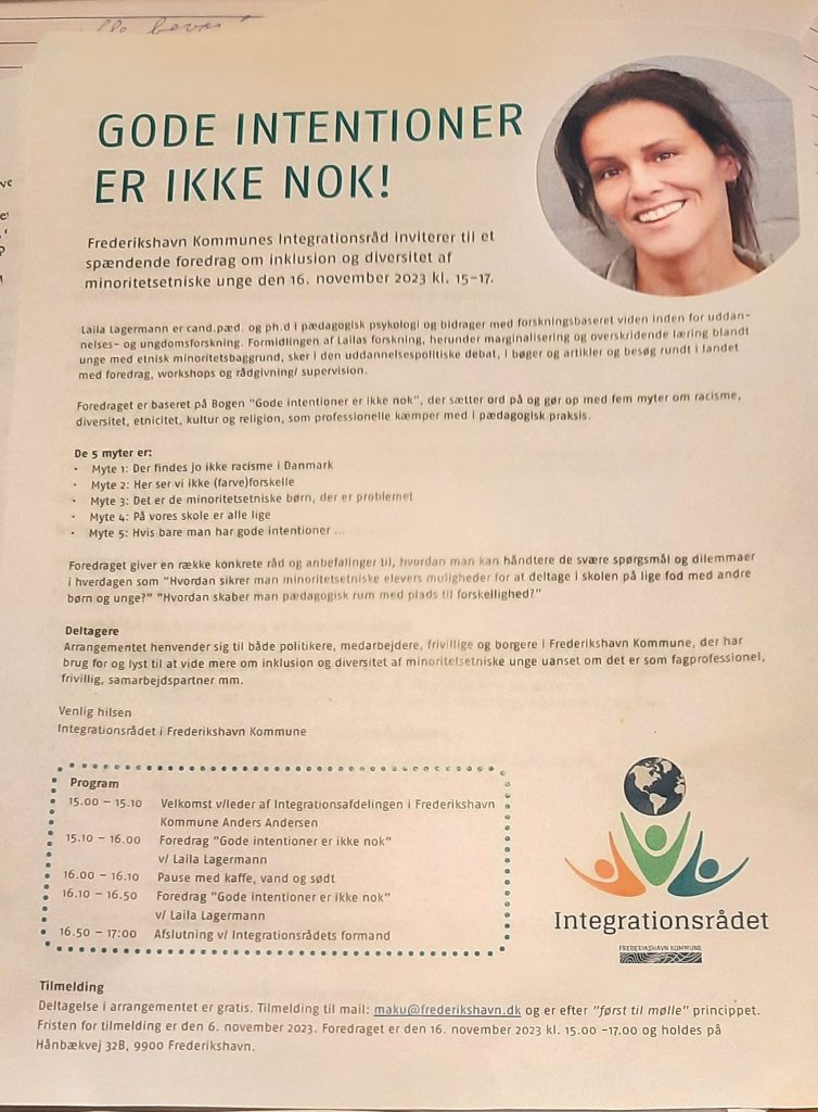 Møde Om Inklusion Og Diversitet I Folkeskolen 16. Nov. – Flygtninge Og Fred