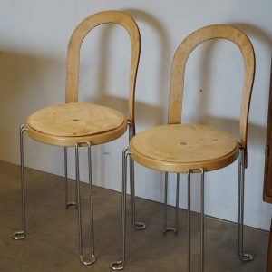 BÖRGE LINDAU, Stolar, 2 st, "Oblado" Blå Station