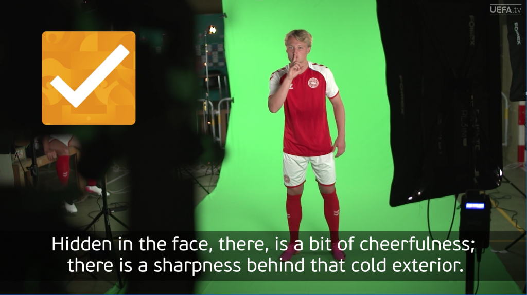 UEFA EURO 2020 green screen shot DOllerup, Denmark