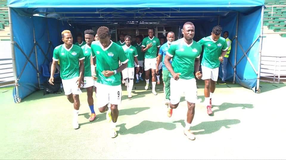 Sierra Leone Players coming out to do warn-up