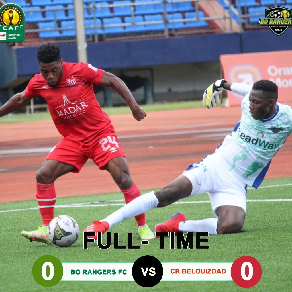 Sierra Leone Bo Rangers was held to a goalless in the first leg in Monrovia on Saturday