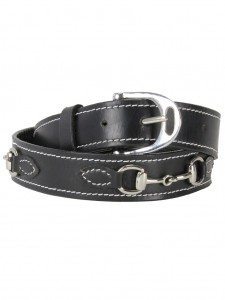 99120-Bälte svart krom_Belt-bit-black-silver-rolled