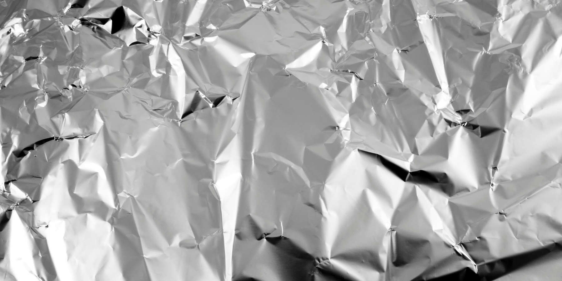 The image shows crumpled aluminum foil.