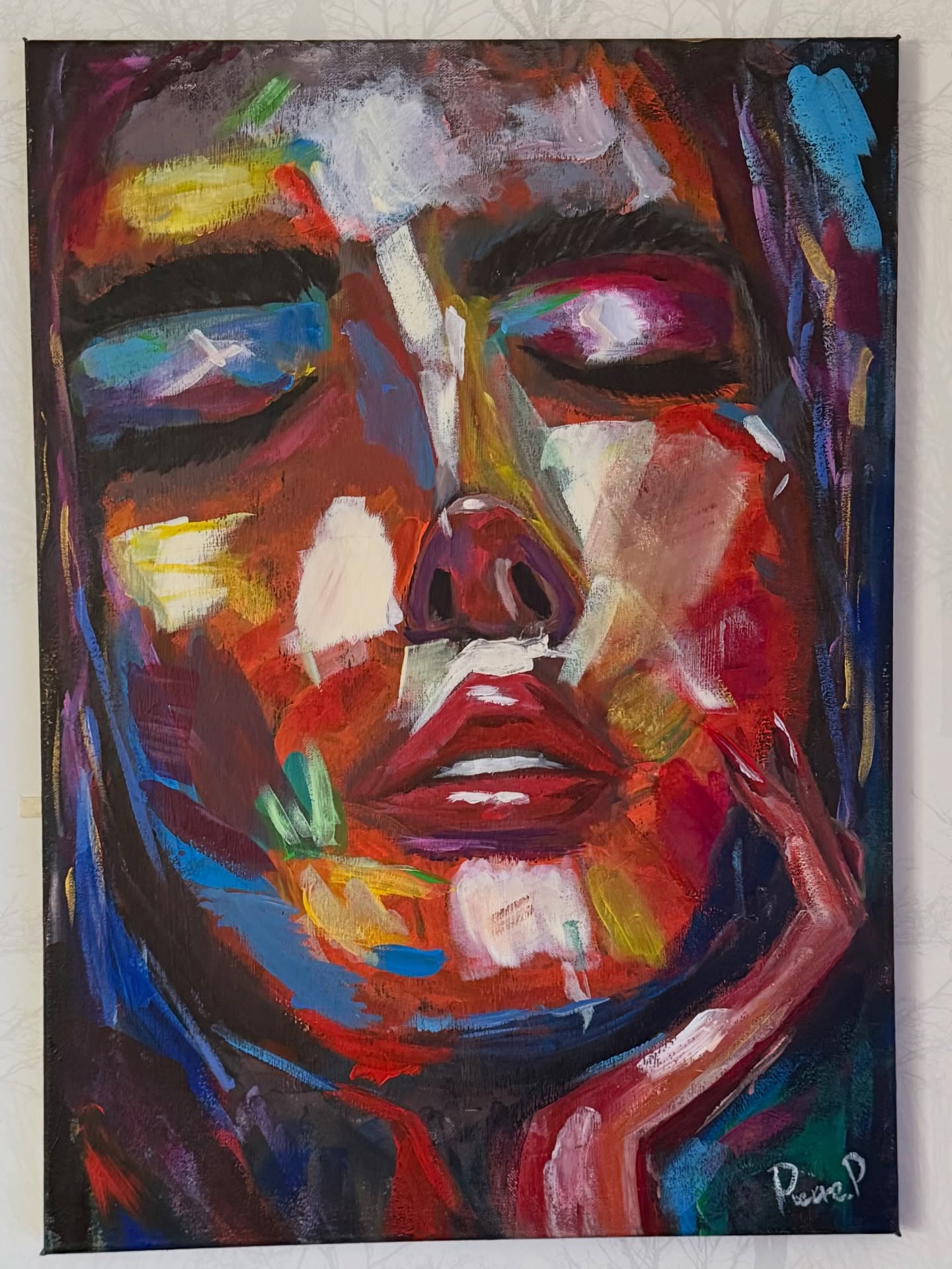 Resan med detta ansikte var en bergochdalbana. Dock nöjd med resultatet. Akryl på duk 50x70. 

#acrylpaintingoncanvas #artwork #learningneverstops