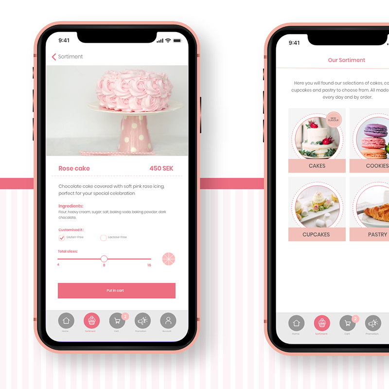 UI Design for Etty’s Cookies & Cakes mobile app