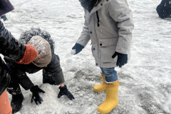 Sneeuwpret op school