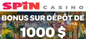 Bonus et Tours Gratuit chez Spin Casino en Ligne