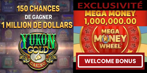 Yukon Gold Casino bonus de bienvenue