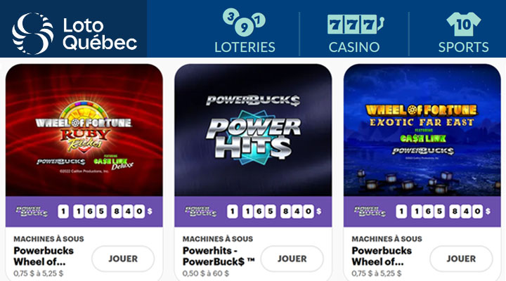 Offre de Jeux en Ligne de Loto-Québec