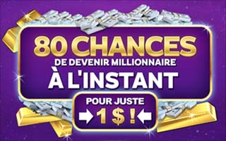 Déposer 1 C$ pour commencer à jouer pour de vrai avec 80 tours