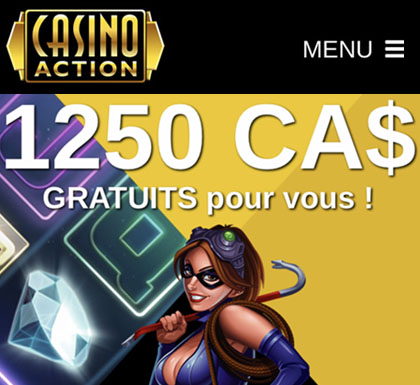 À Montréal, Casino Action est le site de casino recommandé pour ses machines à sous, la roulette et le blackjack