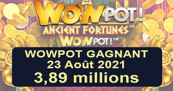 WowPot Gagnant en 2021 chez VideoSlots.com