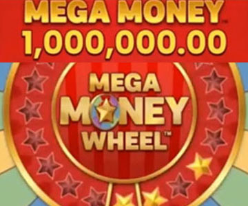 Jackpot de 1 million à gagner sur le jeu Mega Money Wheel