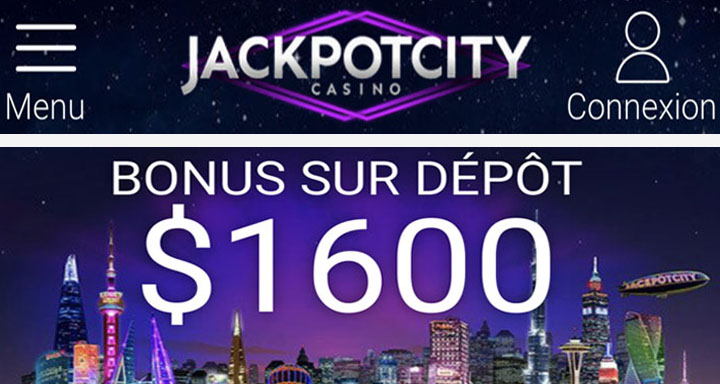 Site Jackpot City et bonus de bienvenue