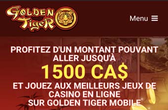 Golden Tiger est le casino qui offre le plus de bonus
