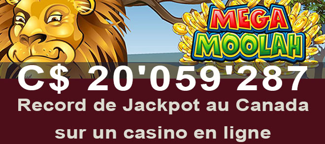 Jackpot gagné au Canada chez Zodiac Casino