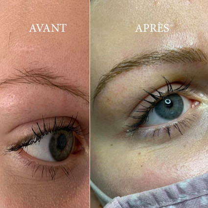 Maquillage permanent des sourcils par microblading