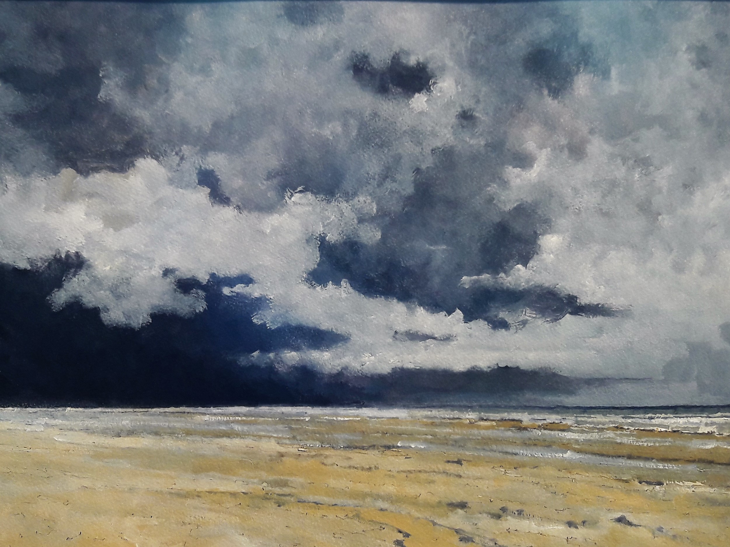 Onweer boven zee-mixed media-2018