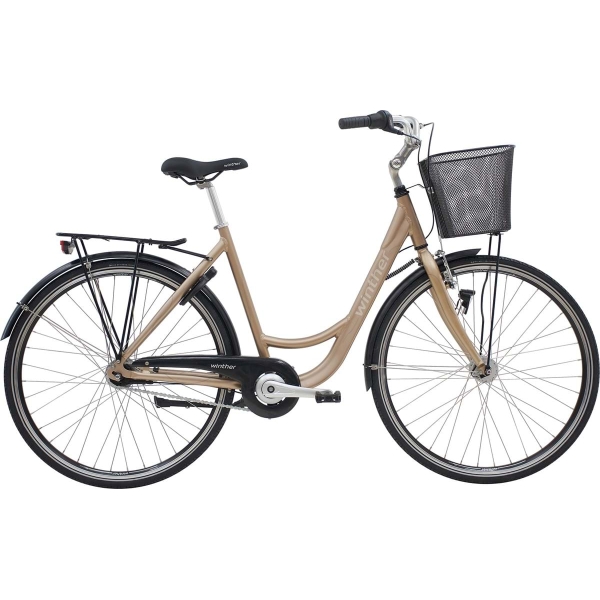 Winther Shopping Society er en tro shoppingcykel. Cyklen har en klassisk geometri med lav indstigning og en flot grafisk profil. Winther Shopping Society er bl.a. udstyret med en justérbar frempind, kurv, lås og lys både foran og bag på. En rigtig helårs-cykel.