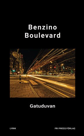 BILD: Omslag Gatuduvans 'Benzino Boulevard' en stad med strålande gatuljus