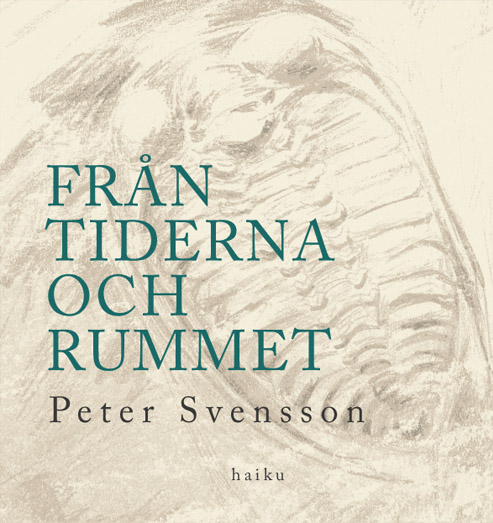 Omslaget till 'Från tiderna och rummet' av Peter Svensson, med teckning av en trilobit