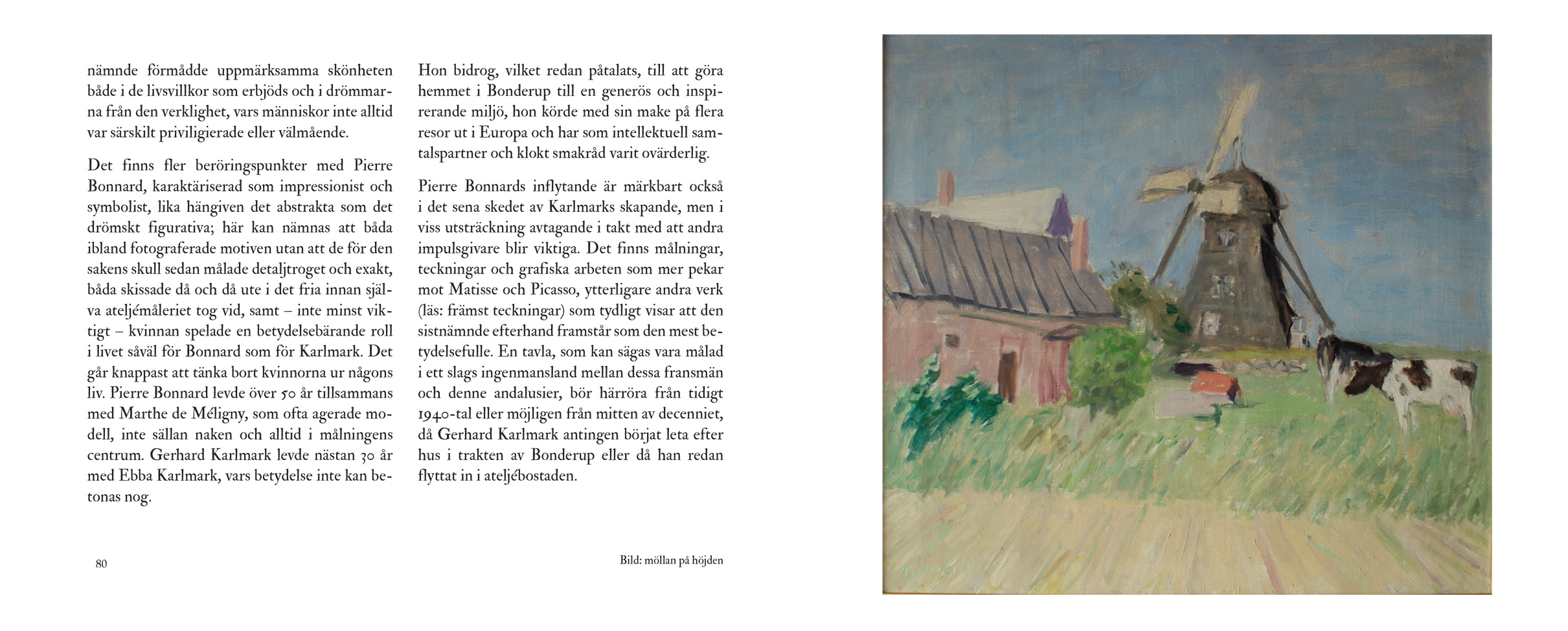 Uppslag ur boken 'Gerhard Karlmark – ett konstnärsliv' av Michael Economou (sid 80-81)