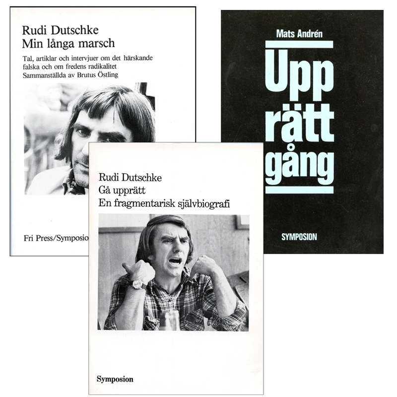 Omslagen till tre böcker om Rudi Dutschke